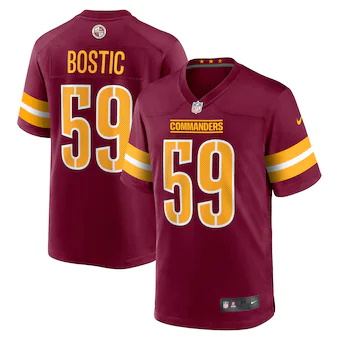 mens nike jon bostic burgundy washington commanders game pl